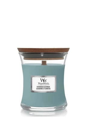 Vonná svíčka WoodWick EVERGREEN CASHMERE, malé 85 g