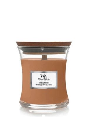 Vonná svíčka WoodWick SANTAL MYRRH, malá 85 g