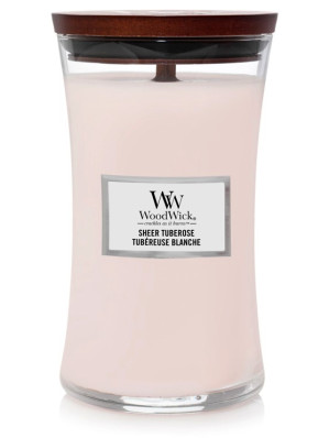Vonná svíčka WoodWick SHEER TUBEROSE, velká 603 g