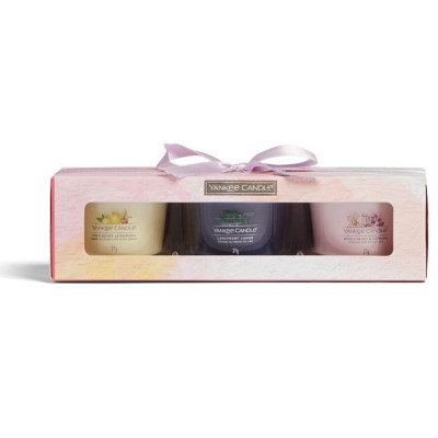 Yankee Candle Dárková sada 3x votiv ( P.Cherry&Vanilla,B.Cedar,Iced B.L.)