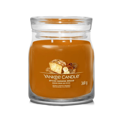 Yankee Candle SPICED BANANA BREAD, Signature střední svíčka 368 g