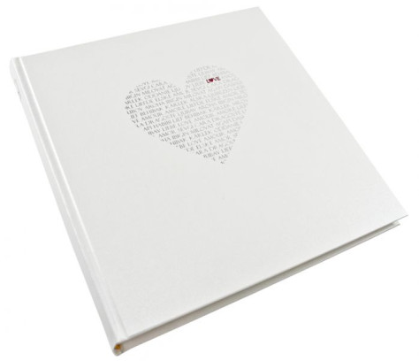Fotoalbum klasické na růžky Goldbuch 08080 LOVE srdce s texty