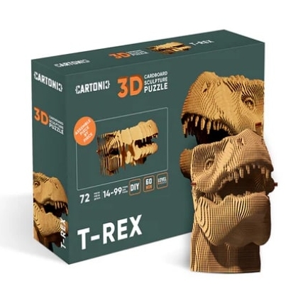 detail Cartonic 3D PUZZLE - T-REX CARTREX, 72 dílků, LEVEL2