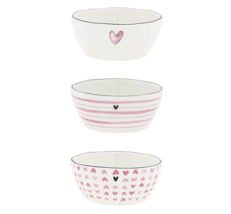 Bastion Collections SET 3x MINI MISKA ROSE, 3x 9,5x4cm