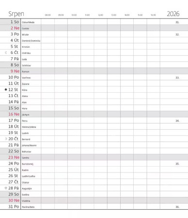 detail Helma 365 Měsíční diář 2026 Torino - černý