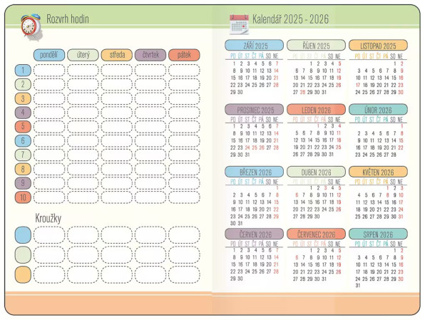 detail Helma 365 Studentský diář 2025/26 - Universe