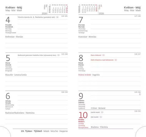 detail Helma 365 Týdenní kapesní diář 2026 Vario - Black design