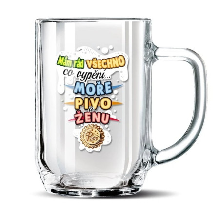 detail Nekupto DÁRKOVÝ PŮLLITR - MÁM RÁD VŠECHNO..., sklo 500ml