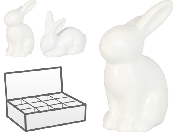 detail Zajíc keramika 55x45x85mm MIX / cena 1ks