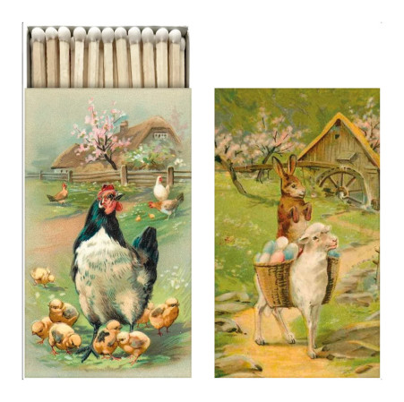 detail Sköna Ting Zápalky Easter Hen&Chicken, 45ks