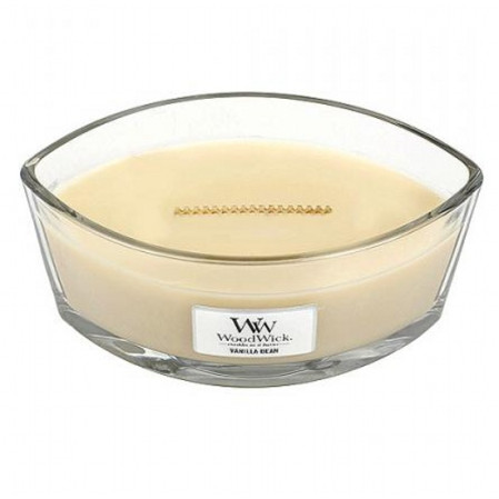 detail Vonná svíčka WoodWick VANILLA BEAN široký knot 453,6g