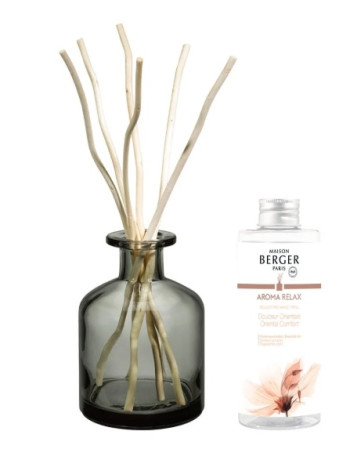 detail Maison Berger AROMA RELAX, tyčinkový difuzér 180ml, šedý