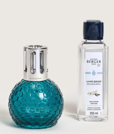 detail Maison Berger DISCO lampa GREEN s vůní COSY MUSK, 250ml
