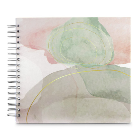 detail Hama album klasické spirálové WATERCOLOR 28x24 cm, 50 stran, zelená