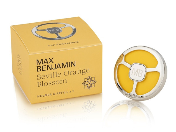 detail Max Benjamin Vůně do auta SEVILLE ORANGE BLOSSOM, clip + náplň