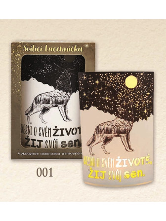 detail Nekupto Svítící lucernička s textem - Nesni o svém životě