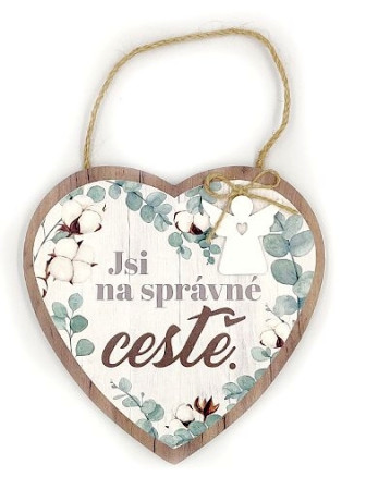 detail Nekupto Cedulka srdce - JSI NA SPRÁVNÉ CESTĚ, 23,5x14,5cm
