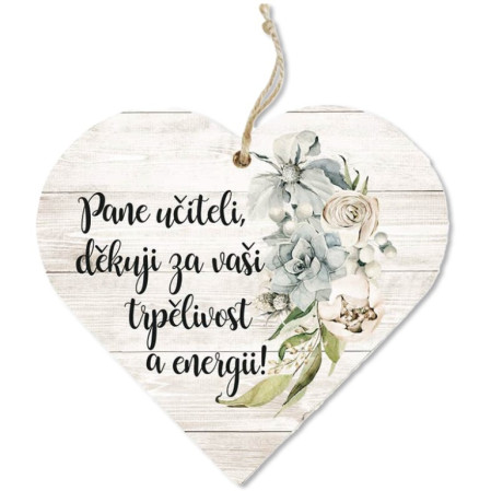 detail Emocio Dřevěná plaketka PAN UČITEL, 12cm