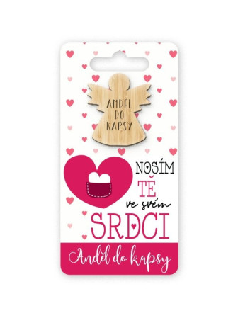 detail Nekupto Anděl do kapsy - NOSÍM TĚ V SRDCI
