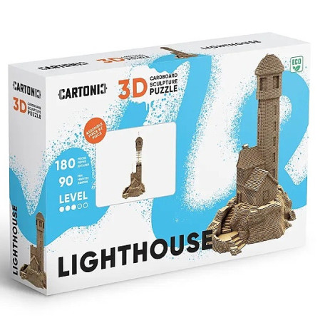 detail Cartonic 3D PUZZLE - Maják LIGHTHOUSE, 180 dílků, LEVEL3