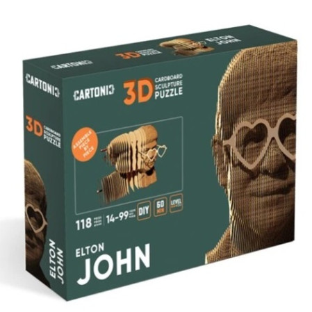 detail Cartonic 3D PUZZLE - ELTON JOHN, 118 dílků, LEVEL3