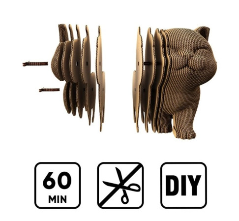 detail Cartonic 3D PUZZLE - WALKING KITTEN, 56 dílků, LEVEL2