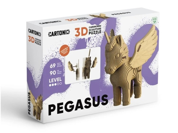 detail Cartonic 3D PUZZLE - PEGASUS, 69 dílků, LEVEL3