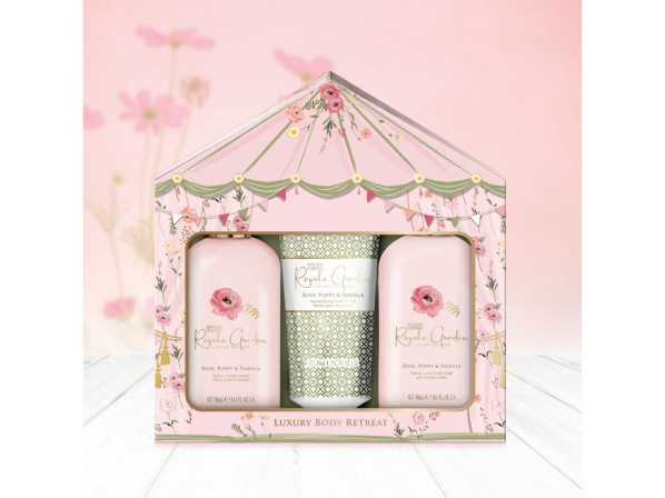 detail Baylis & Harding Sada péče o tělo - Růže, Vlčí mák & Vanilka, 3ks