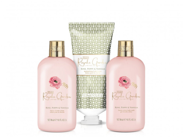 detail Baylis & Harding Sada péče o tělo - Růže, Vlčí mák & Vanilka, 3ks