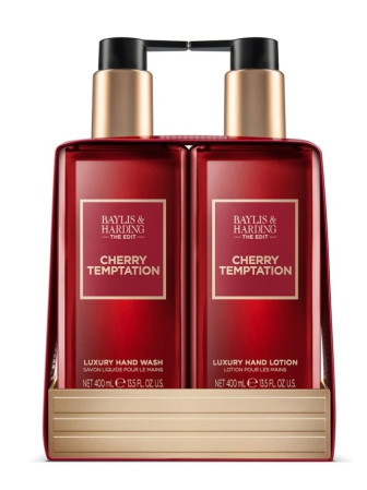 detail Baylis&Harding Tekuté mýdlo+krém - Cherry Temptation, 2x 400ml