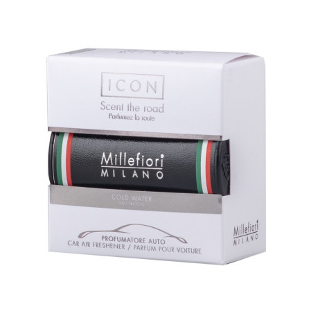 detail Millefiori Milano Icon COLD WATER, urban, vůně do auta 47 g