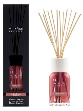 detail Millefiori Milano Difuzér 500ml AMBRA & ROSA