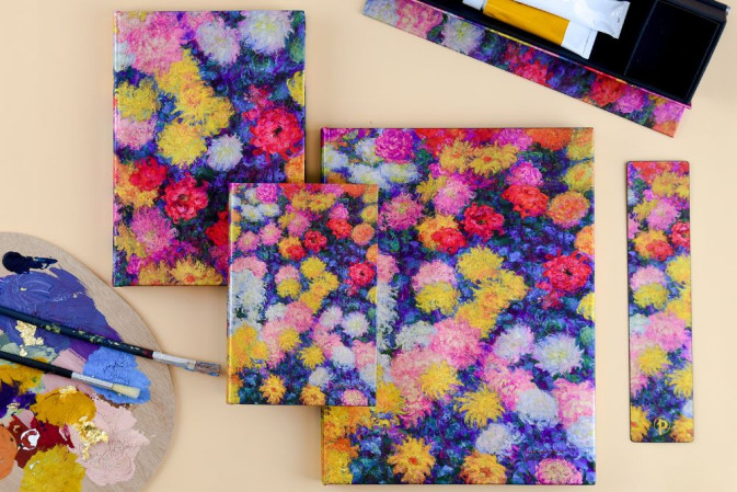 detail Paperblanks ULTRA zápisník - Monet's Chrysantemums, nelinkovaný