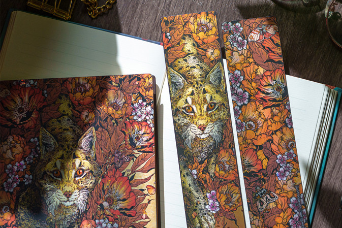 detail Paperblanks MIDI zápisník - Lynx Rising, linkovaný, flexi