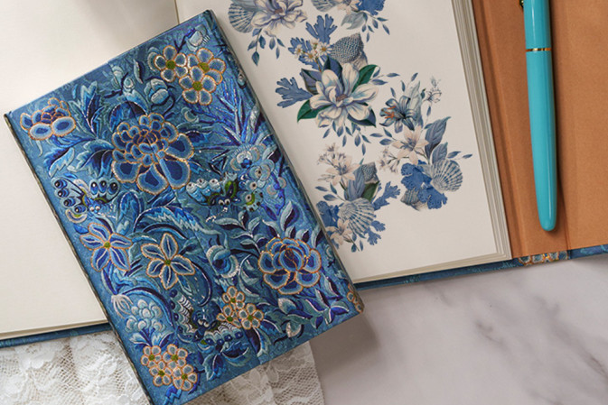 detail Paperblanks MINI zápisník - Blue Willow, linkovaný
