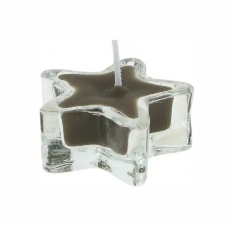 detail Home Society Skleněné čajové svíčky hvězdy 6ks, šedé