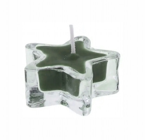 detail Home Society Skleněné čajové svíčky hvězdy 6ks, zelené