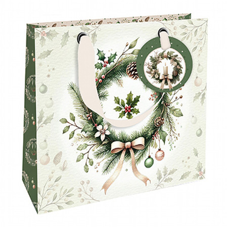 detail Nekupto Dárková taška ULIS - Vánoční věnec