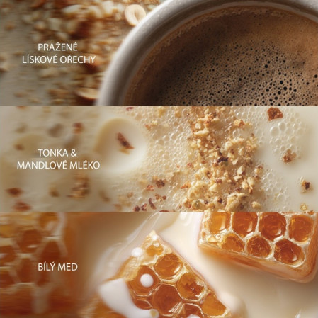 detail Vonná svíčka WoodWick Trilogy Café Macchiato, široký knot 453 g