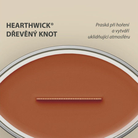 detail Vonná svíčka WoodWick Trilogy Vanilla Embers, široký knot 453 g