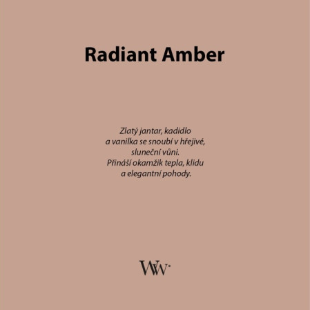 detail Vonná svíčka RADIANT AMBER, široký knot 453g