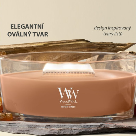 detail Vonná svíčka RADIANT AMBER, široký knot 453g