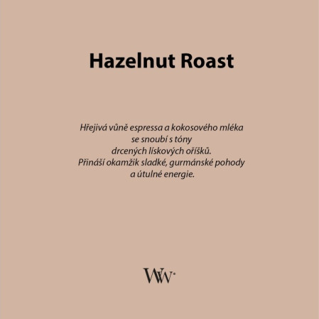 detail Vonná svíčka HAZELNUT ROAST, široký knot 453g