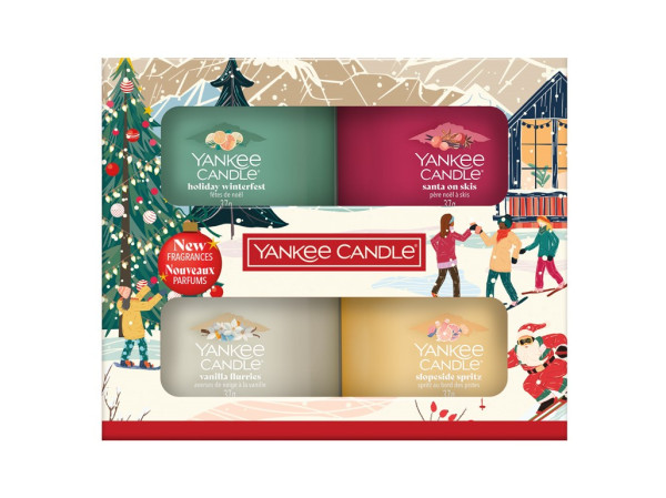 detail Yankee Candle Xmas 2025 Dárková sada 4x votivní svíčka