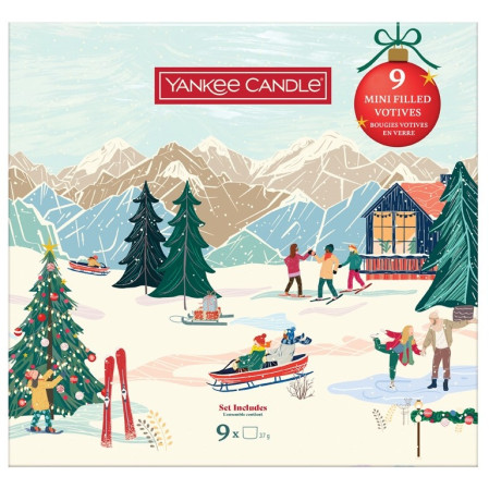 detail Yankee Candle Xmas 2025 Dárková sada 9x votivní svíčka, kniha