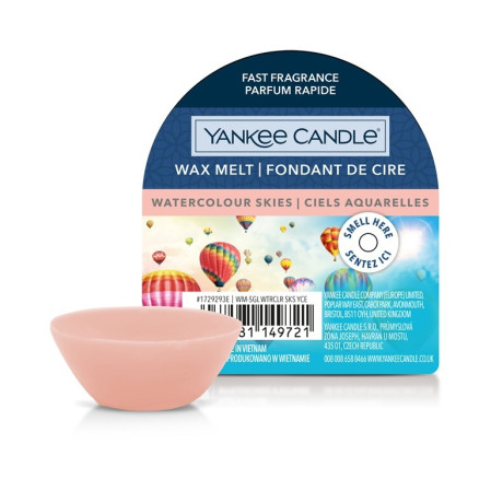 detail Yankee Candle WATERCOLOUR SKIES, vonný vosk 22 g NEW