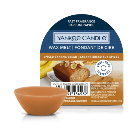 detail Yankee Candle SPICED BANANA BREAD, vonný vosk 22 g NEW
