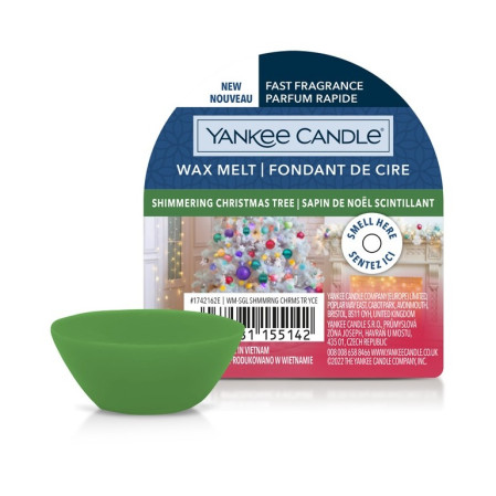 detail Yankee Candle SHIMMERING CHRISTMAS TREE, vonný vosk 22 g NEW