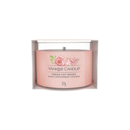 detail Yankee Candle Votiv ve skle FRESH CUT ROSES, 37 g