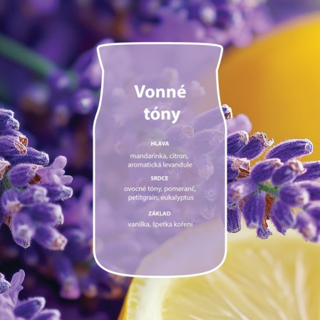 detail Yankee Candle Lemon Lavender, signature malá svíčka 110 g